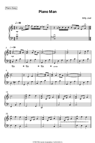 Ноты, аккорды Billy Joel - Piano Man