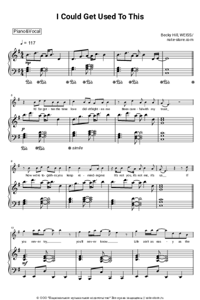 Ноты, аккорды Becky Hill, Weiss - I Could Get Used To This