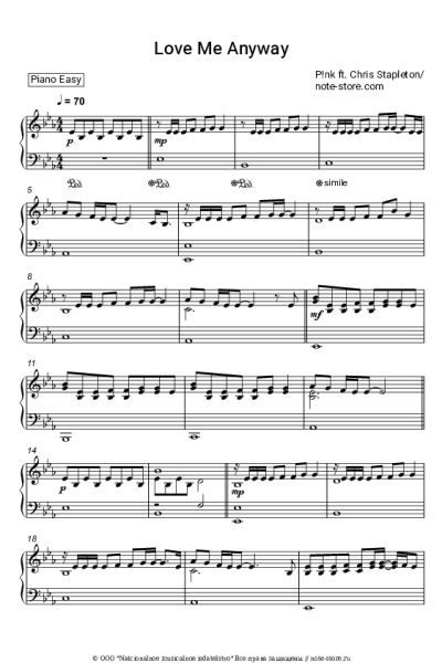 Ноты, аккорды Chris Stapleton, Pink - Love Me Anyway