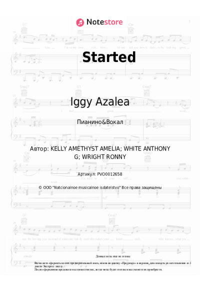 Ноты, аккорды Iggy Azalea - Started