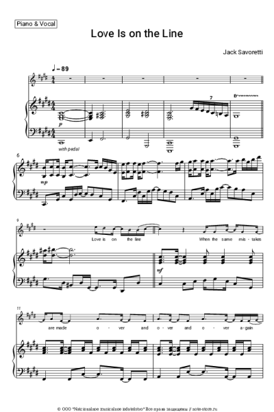 Ноты, аккорды Jack Savoretti - Love Is on the Line