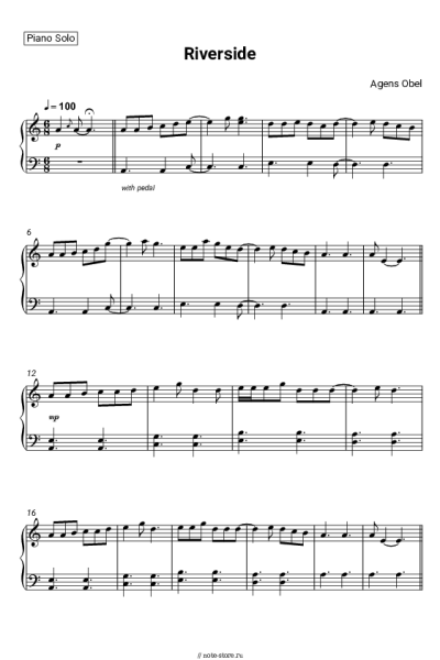 Ноты, аккорды Agnes Obel - Riverside