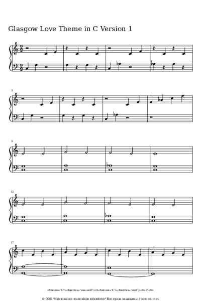 Ноты, аккорды Craig Armstrong - Glasgow Love Theme (Love Actually Soundtrack)