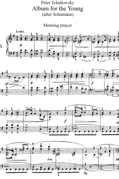 Ноты, аккорды Петр Ильич Чайковский - Детский альбом Op.39