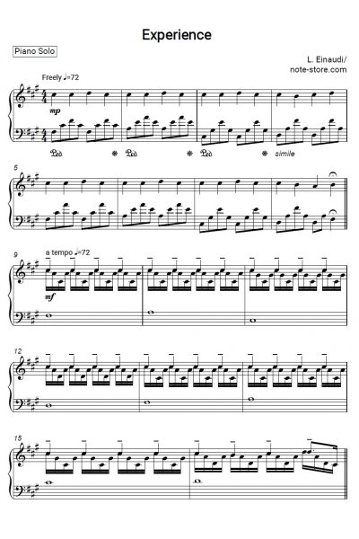 Ноты, аккорды Ludovico Einaudi - Experience