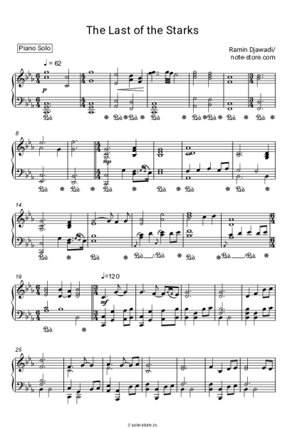 Ноты, аккорды Ramin Djawadi - The Last of the Starks