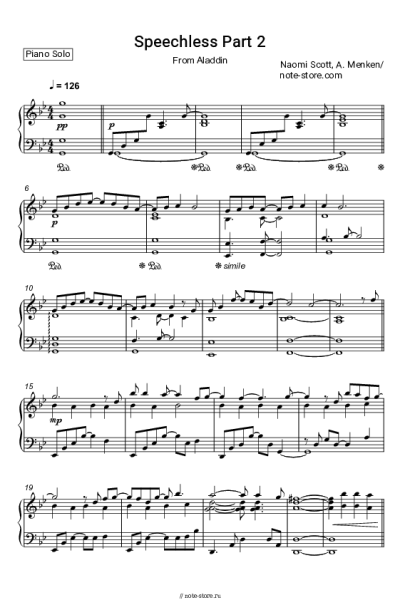 Ноты, аккорды Naomi Scott - Speechless (Part 2, From Aladdin 2019)