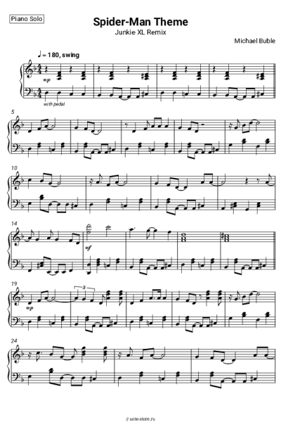 Ноты, аккорды Michael Buble - Spiderman Theme