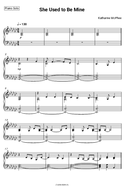 Ноты, аккорды Katharine McPhee - She Used to Be Mine