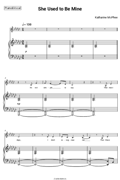 Ноты, аккорды Katharine McPhee - She Used to Be Mine