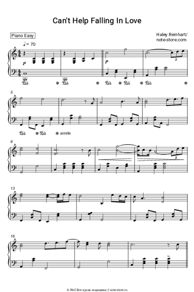 Ноты, аккорды Haley Reinhart - Can't Help Falling in Love
