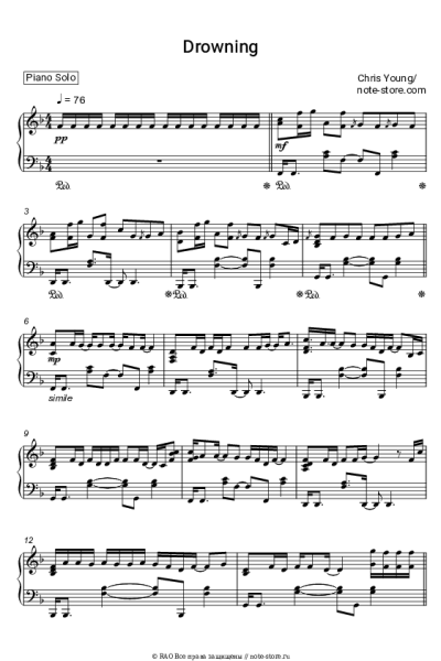 Ноты, аккорды Chris Young - Drowning