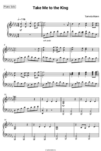 Ноты, аккорды Tamela Mann - Take Me to the King