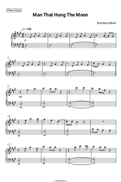 Ноты, аккорды Brantley Gilbert - Man That Hung The Moon