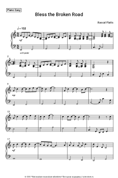 Ноты, аккорды Rascal Flatts - Bless the Broken Road
