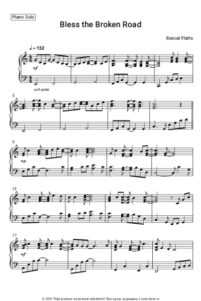 Ноты, аккорды Rascal Flatts - Bless the Broken Road
