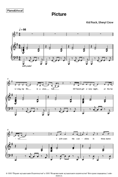 Ноты, аккорды Kid Rock, Sheryl Crow - Picture