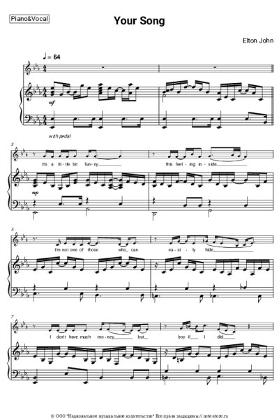 undefined Elton John - Your Song