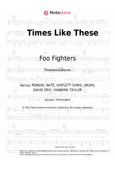 undefined Foo Fighters - Times Like These