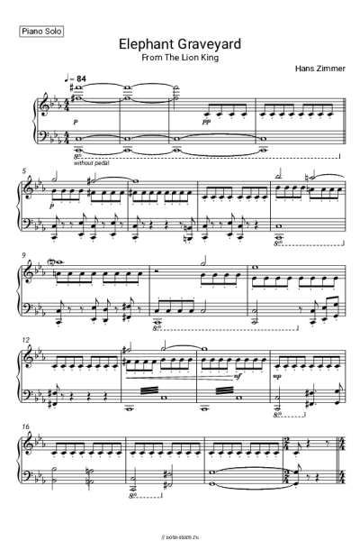 undefined Hans Zimmer - Elephant Graveyard (From The Lion King)