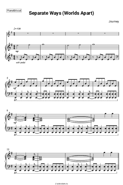 undefined Journey - Separate Ways (Worlds Apart)