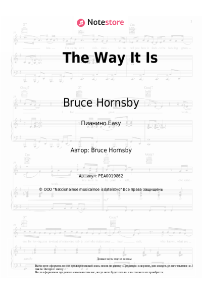 Ноты, аккорды Bruce Hornsby - The Way It Is