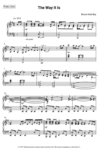 Ноты, аккорды Bruce Hornsby - The Way It Is