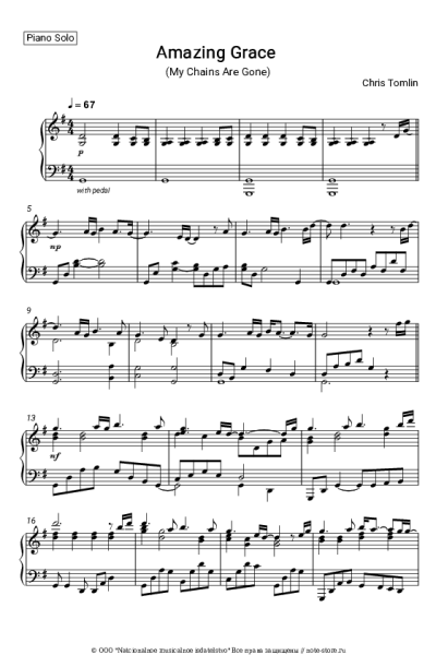 Ноты, аккорды Chris Tomlin - Amazing Grace (My Chains Are Gone)