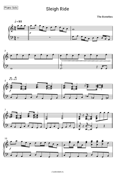 Ноты, аккорды The Ronettes - Sleigh Ride