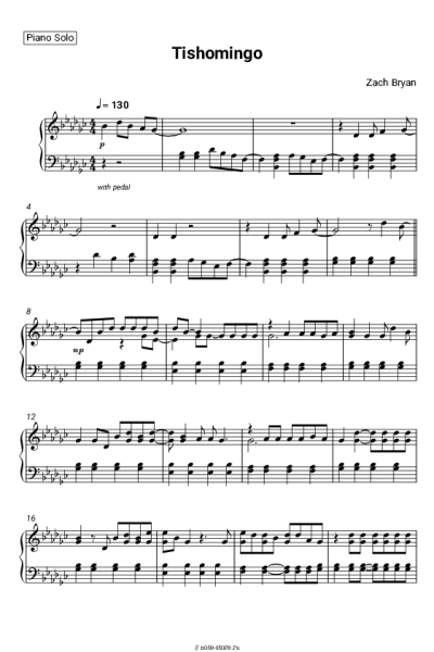 Ноты, аккорды Zach Bryan - Tishomingo