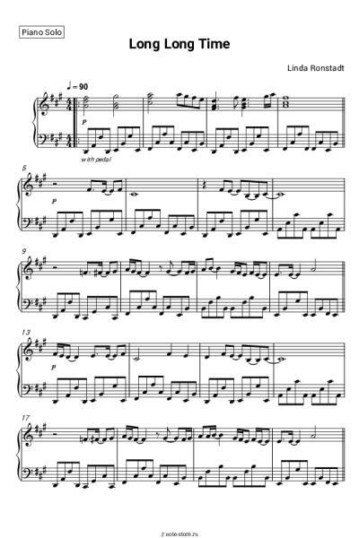 Ноты, аккорды Linda Ronstadt - Long Long Time