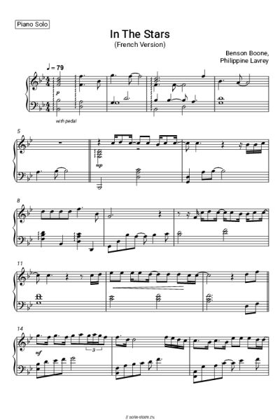 Ноты, аккорды Benson Boone, Philippine Lavrey - In The Stars (French Version)