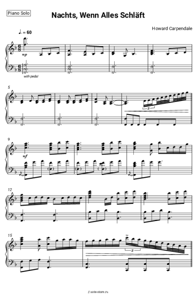 Ноты, аккорды Howard Carpendale - Nachts, Wenn Alles Schläft