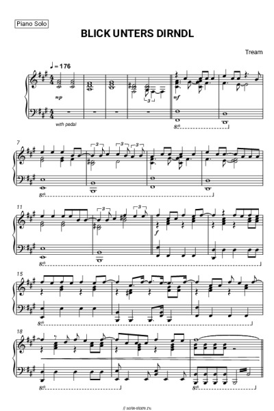 Ноты, аккорды Tream - BLICK UNTERS DIRNDL