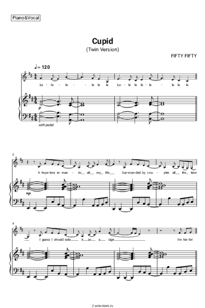 Ноты, аккорды FIFTY FIFTY - Cupid (Twin Version)