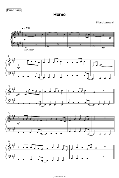 Ноты, аккорды Klangkarussell - Home