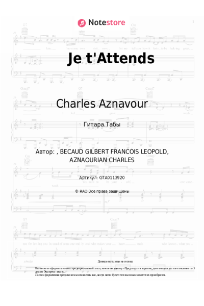 undefined Charles Aznavour - Je t'Attends