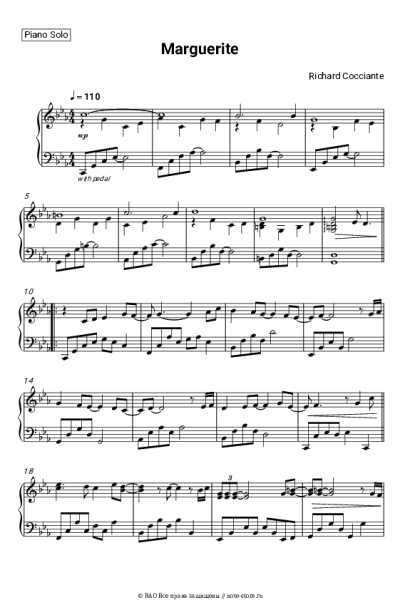 Ноты, аккорды Richard Cocciante - Marguerite