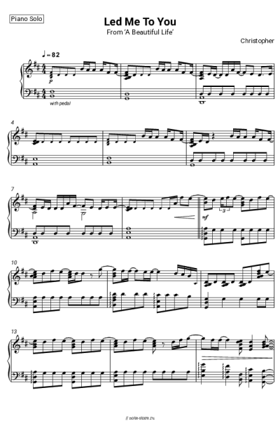 Ноты, аккорды Christopher - Led Me To You (From ‘A Beautiful Life’)