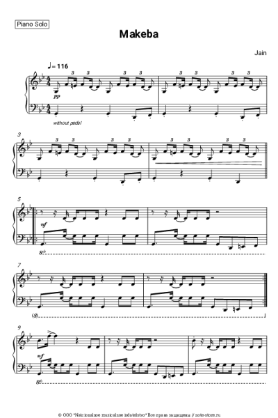 Ноты, аккорды Jain - Makeba