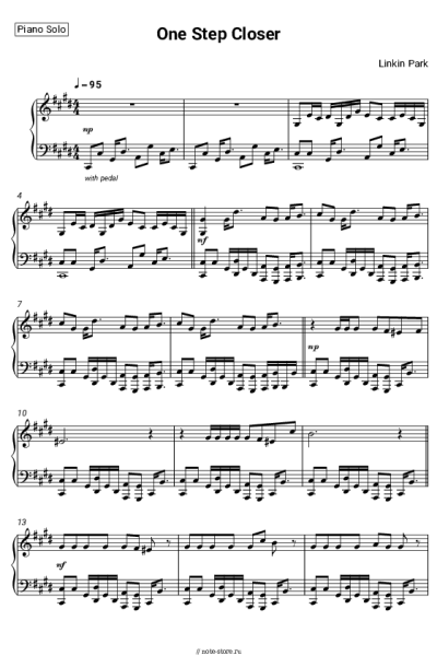 Ноты, аккорды Linkin Park - One Step Closer