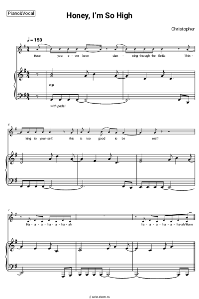 Ноты, аккорды Christopher - Honey, I’m So High (From the Netflix Film ‘A Beautiful Life`)