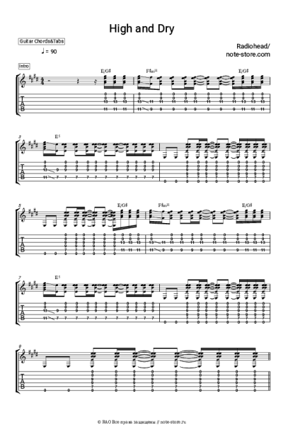 undefined Radiohead - High and Dry