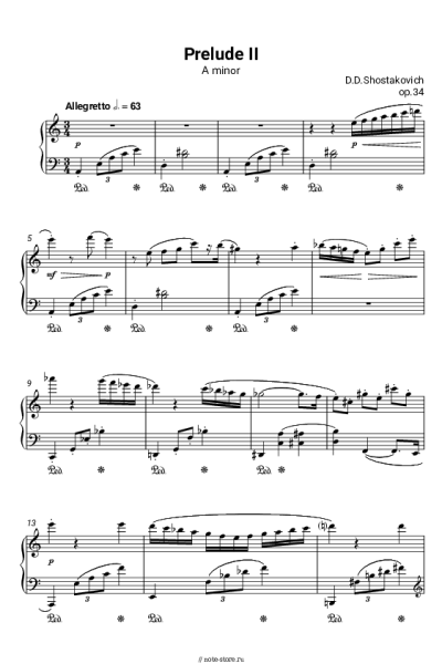 undefined Дмитрий Шостакович - Прелюдия Ля минор, op.34 №2