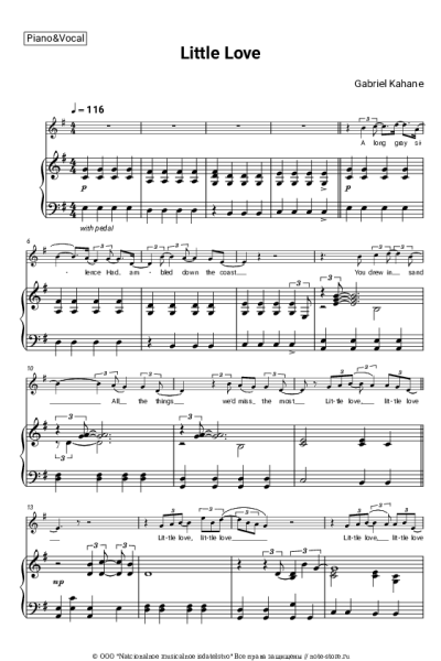 Ноты, аккорды Gabriel Kahane - Little Love