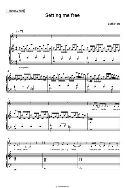 Ноты, аккорды Beth Hart - Setting me free