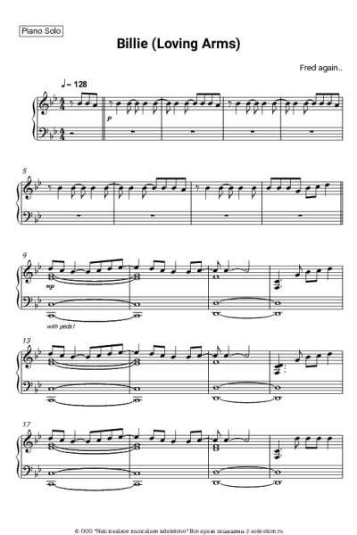 Ноты, аккорды Fred again.. - Billie (Loving Arms)