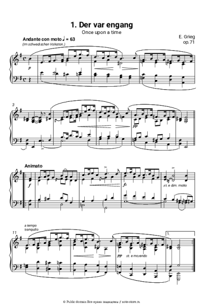undefined Эдвард Григ - Лирические пьесы, op.71. №1 Once upon a time