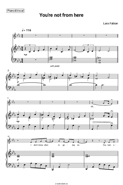 undefined Lara Fabian - You're not from here