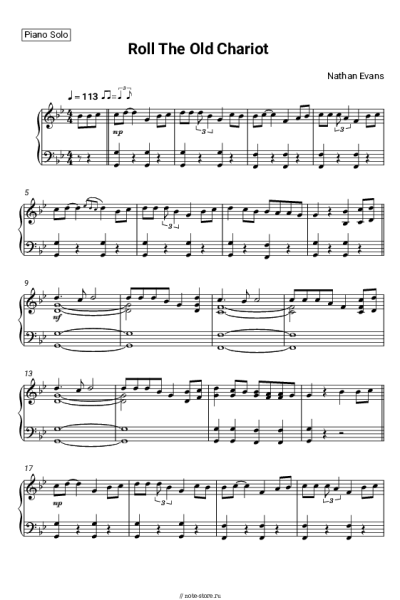 Ноты, аккорды Nathan Evans - Roll The Old Chariot